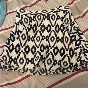 black and white skater skirt